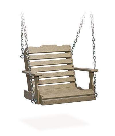 Poly Kids Slat-Back Porch Swing with Chain DutchCrafters