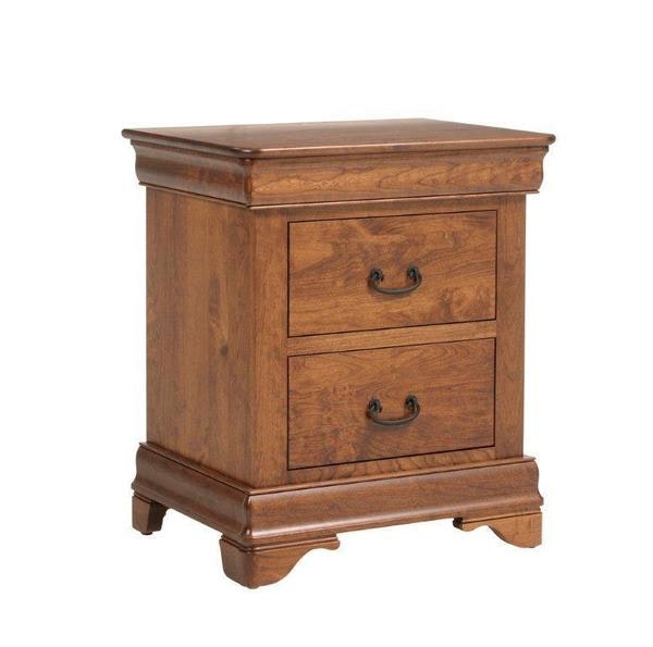 Amish 26 Wide Romeo Night Stand shown in Rustic Cherry with Michaels Finish