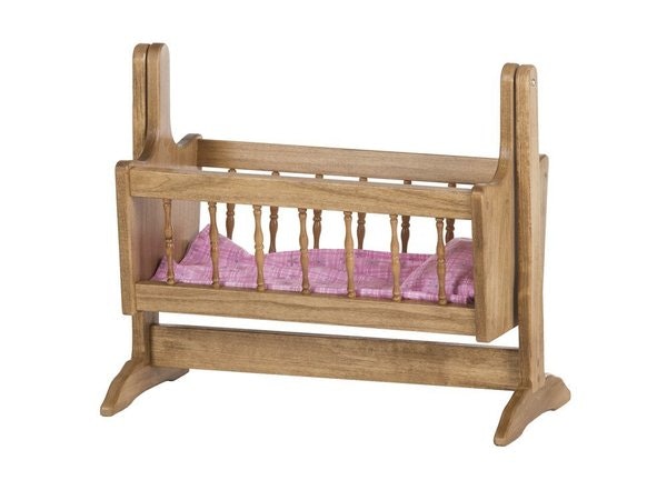 Solid Wood Swinging Doll Cradle from DutchCrafters Amish Furniture