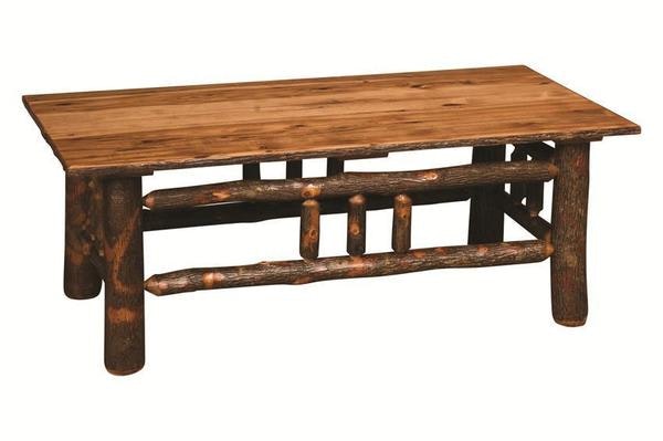 Amish Rustic Lumberback Hickory 49" Coffee Table