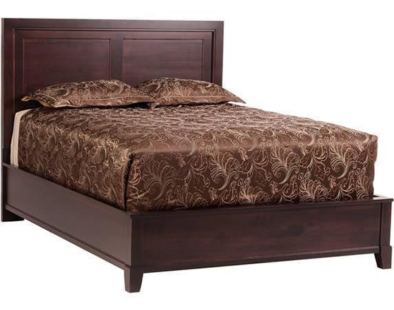 Amish Georgia Contemporary Panel Bed shown in Brown Maple with Espresso Finish