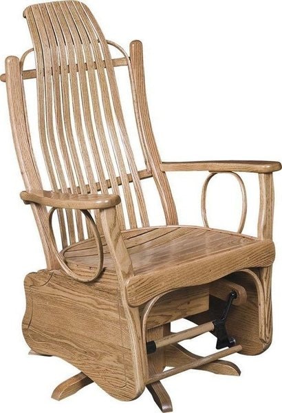 Amish Felda Flat Arm Swivel Glider