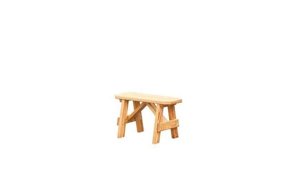 Amish Small Pine Wood Backless Bench