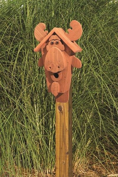 Amish Handcrafted Moose Bird House
