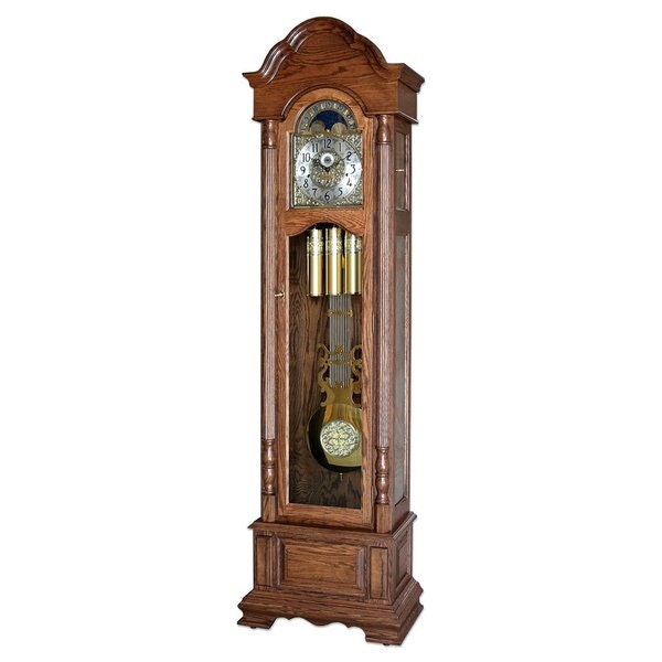 Amish Handcrafted Columbia Grandfather Clock with Auto Night Silencer