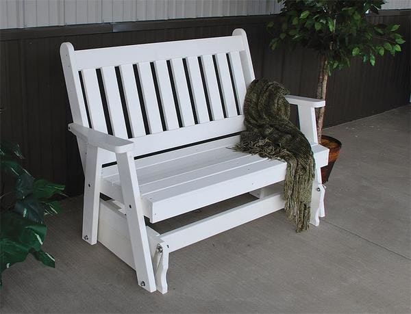 Amish Poly Outdoor Daisy Garden Gliding Bench