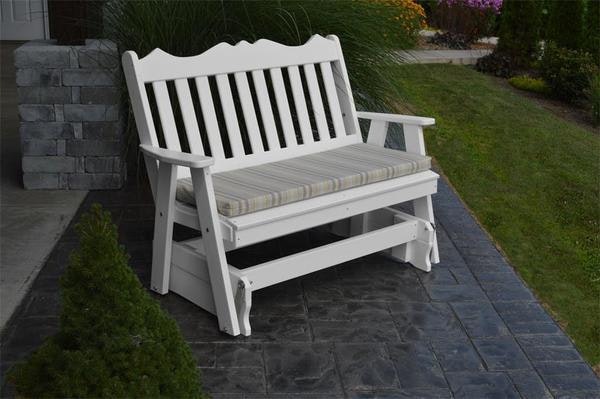 Amish Poly Outdoor Dahlia Glider Bench