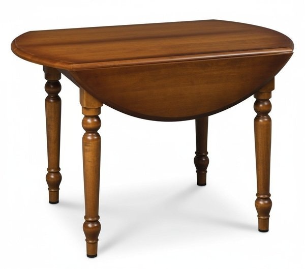 Amish Round Drop Leaf Dining Table