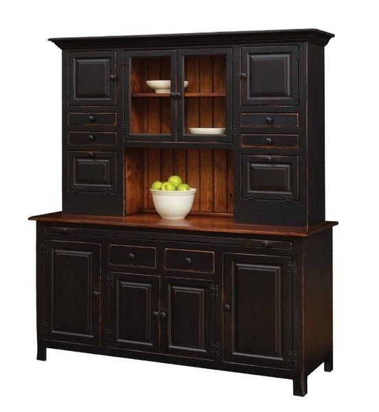 Honey Brook Jumbo Hoosier Buffet with Hutch Top