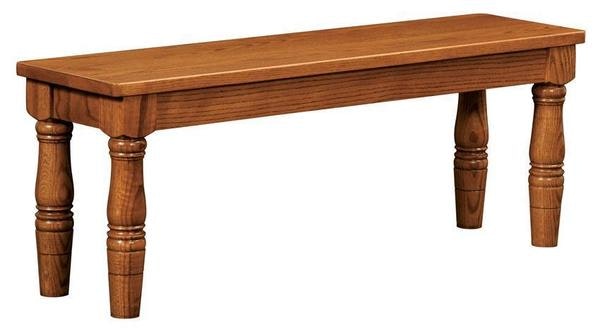 Amish Handcrafted Cabaret Extension Dining Bench