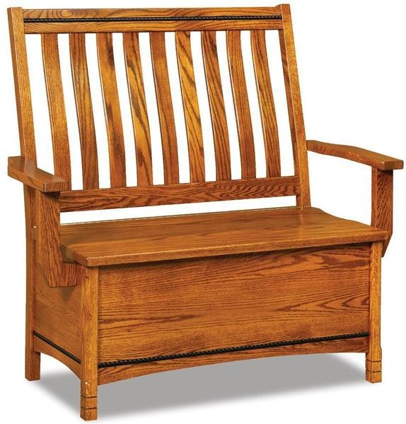 Amish Agawam Mission Storage Bench