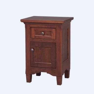 Amish Jamesport Solid Wood 1-Door Small Night Stand