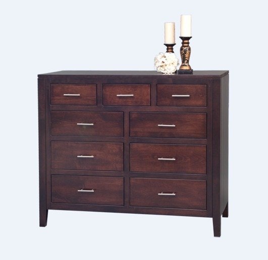 Amish Milan Solid Wood Dresser with Optional Mirror
