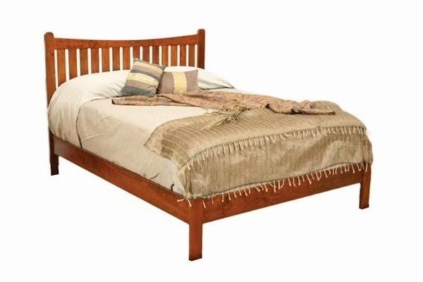 Amish Portland Slatted Bed with Low Footboard