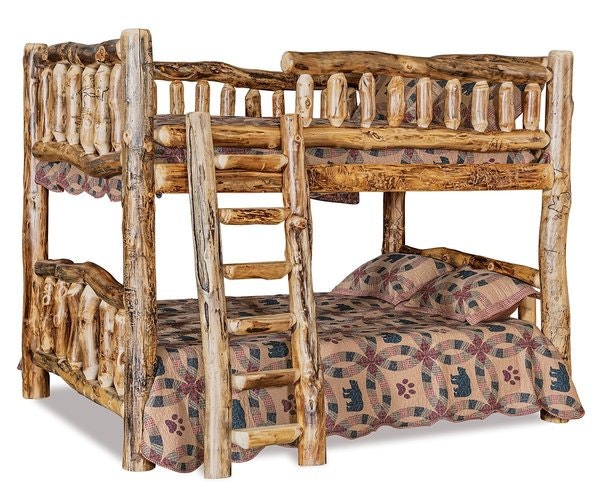 Amish Rustic Log Bunk Beds