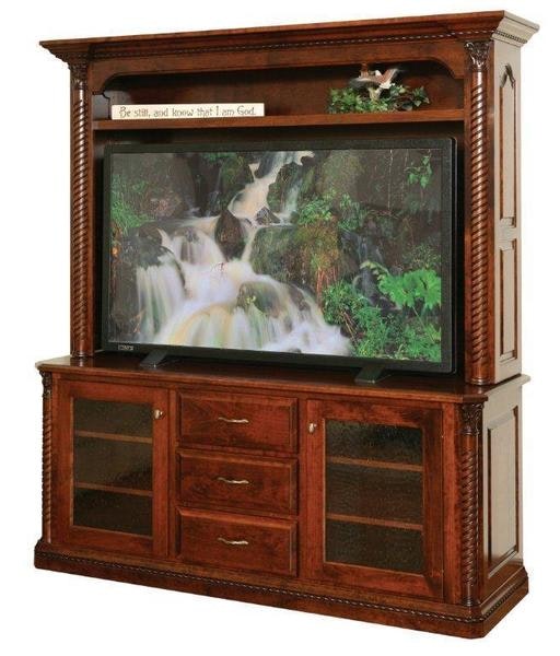Amish Hawthorne 68" Media Console with Optional Hutch Top