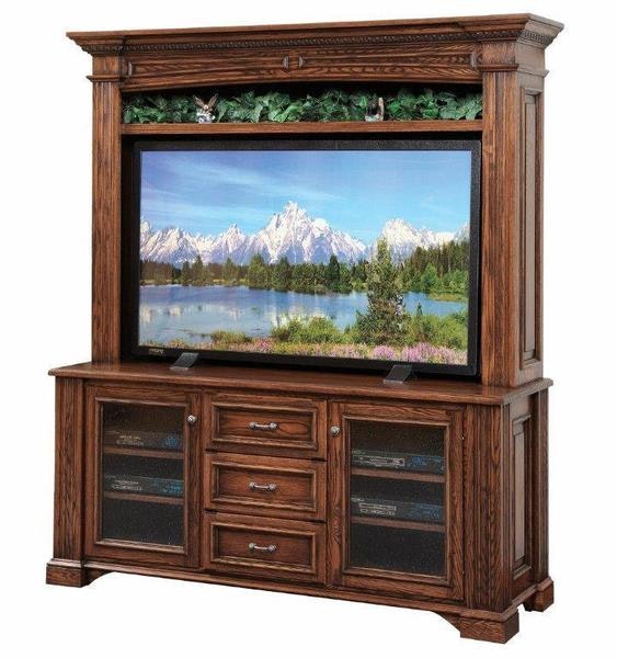 Amish Imperial 68" TV Stand with Optional Hutch Top