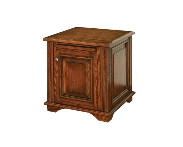 Amish Imperial End Table with Slide-Out Server