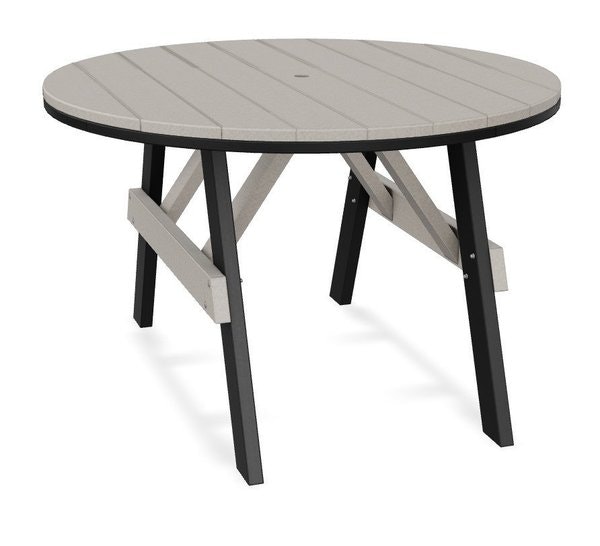 Poly 48" Round Garden Dining Table