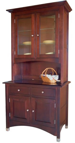 Amish Bar Harbor 40" Solid Wood Dining Hutch