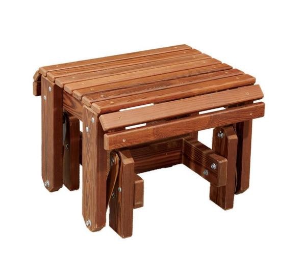 Amish Cedar Wood Curved Gliding Ottoman