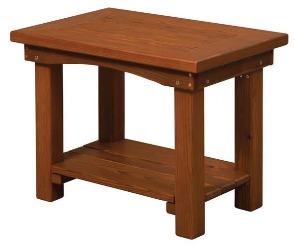 Amish Cedar Wood Outdoor Small End Table