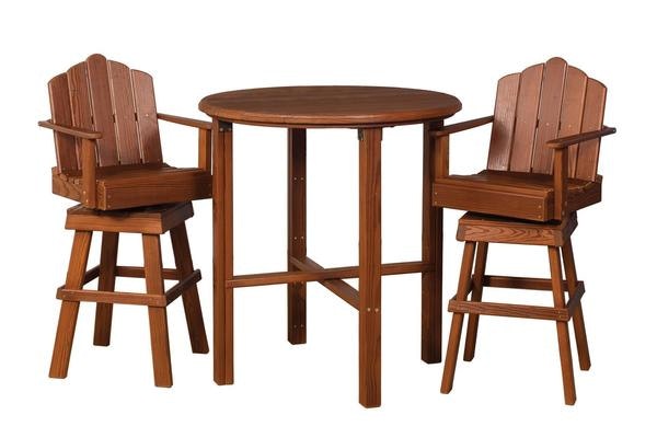 Amish Cedar Wood 3-Piece Bistro Dining Set
