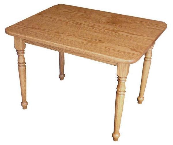 Amish Hardwood Child's Rectangle Table with Turned Legs