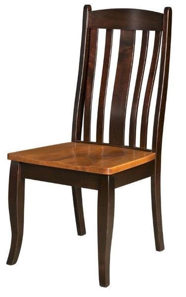 Amish Woodford Dining Room Chair - Shown in Cherry Wood with a two tone finish