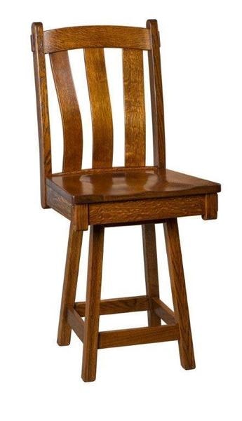 Amish mission swivel bar stool
