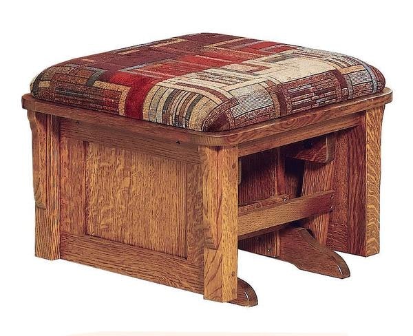 American Winthrop 22 inches wide Panel Gliding Ottoman with Upholstery .