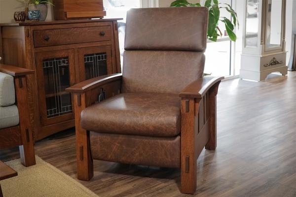 Mission McCoy Recliner with Optional Power Recliner with Hardwood Construction and Upholstered Back and Seat Cushions.