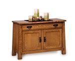 Amish 42 Wide Enchant Mission Sofa Table Cabinet with 1 Drawer and 2 Doors