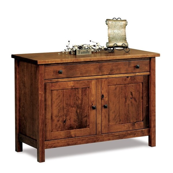 Amish 42 Wide Radiance Mission Sofa Table Cabinet with Adjustable Shelf