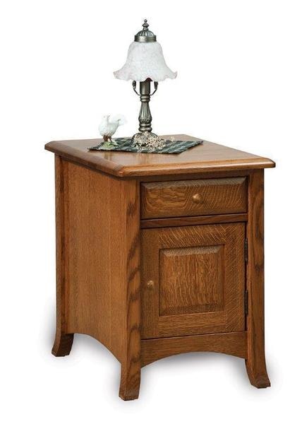 Amish 24 Tall Marvel End Table Cabinet with 1 Drawer and 1 Door