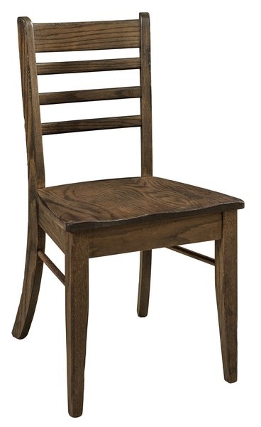 Amish American Ladder Back Dining Chair in Solid Wood
