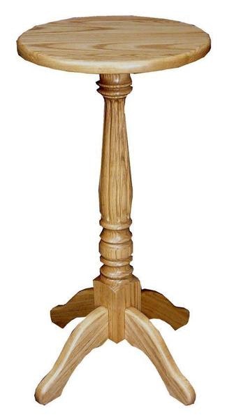 Amish Oak Wood Fluted Plant Stand