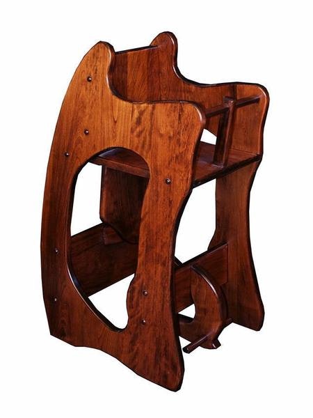 Amish Hardwood Three-in-One High Chair Rocker and Desk
