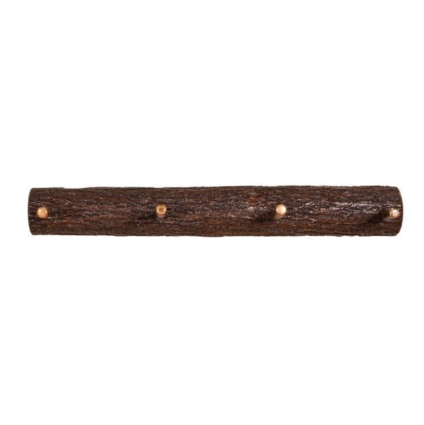 Amish Rustic Wall Mounted Split Log Coat Rack