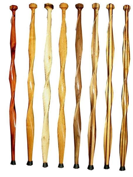 Amish Handcrafted Hardwood Twisted Walking Cane