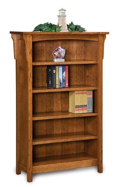 Amish 39 Wide Nova Mission Bookcase with Adjustable Shelves