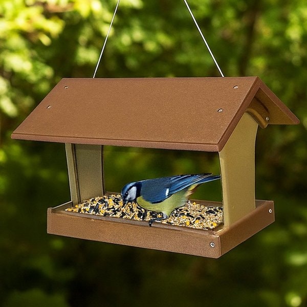 Amish Eco Friendly Poly Hopper Bird Feeder