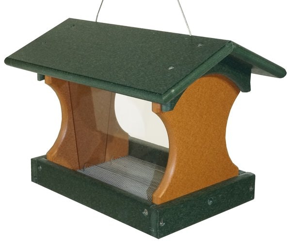 Amish Handcrafted Small Poly Hopper Bird Feeder