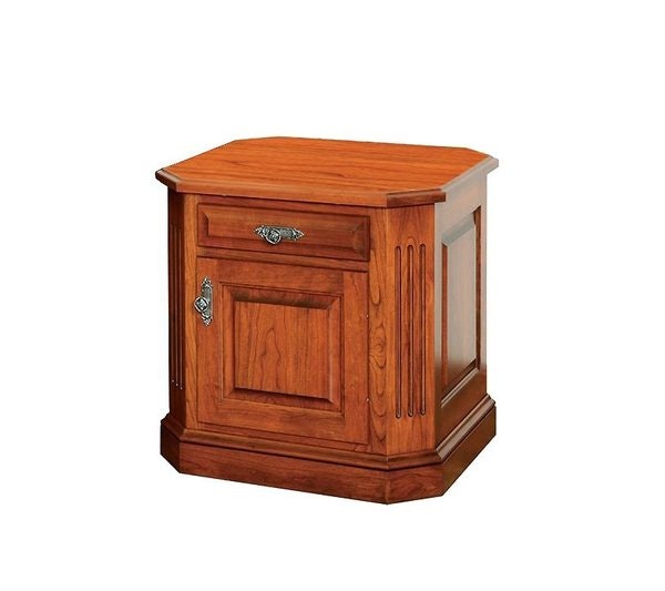 Amish Horizon Solid Wood End Table Cabinet