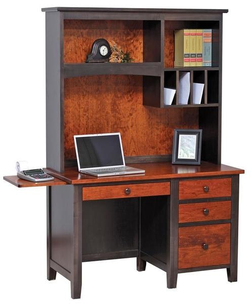 Amish Brilliance Workstation Desk with Optional Hutch Top