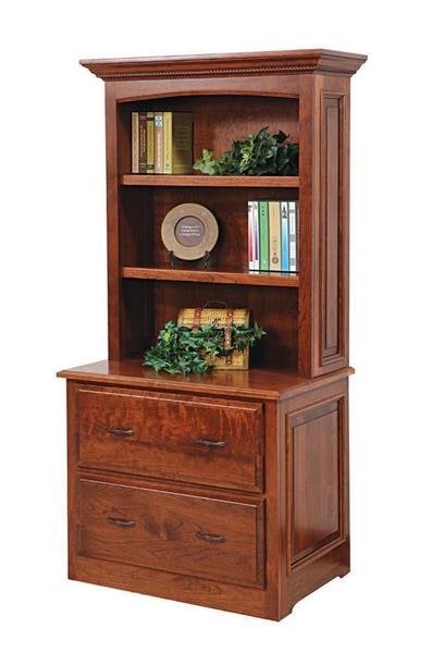 Amish Tuscan Classic 2-Drawer Lateral File Cabinet with Optional Bookcase Top