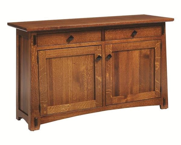 Amish-Olde-Shaker-Sofa-Table 48 inches wide and shown in Quarter Sawn White Oak Wood.