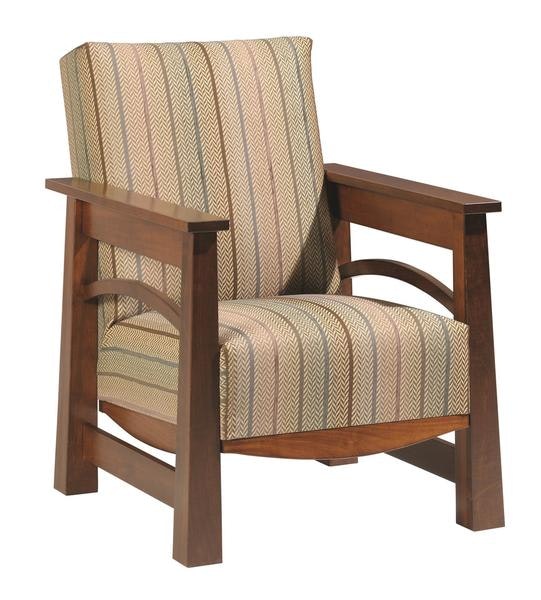 Amish Marion  Lounge Chair  Sturdy Constructed Hardwood Arm Chair with Choice of Upholstery.