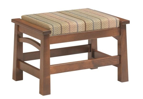 Amish-Madison-Ottoman Shaker Style with upholstery top Cushion.