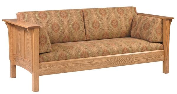 Amish-Russell-Wood-Frame-Custom-Sofa Handcrafted Russell Wood Frame.